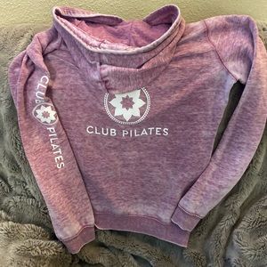Club Pilates branded zip hoodie.